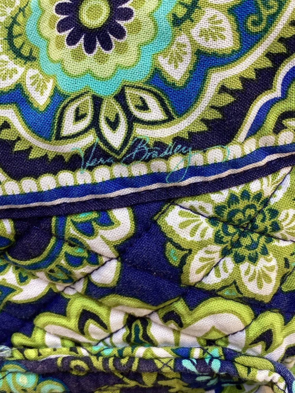 Vera Bradley Rhythm and Blues Quilted Paisley Travel Duffel - Picture 8 of 8